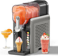 Slush-Maschine Dickenstufen+1PACK INITIO, Fassungsvermögen 2,6L Slush Eismaschine für Slushi, Eis-Cocktails, Milchshakes, Touch-Steuerung, Farbe Grau
