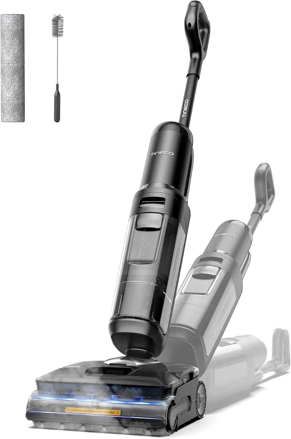 Nass- und Trockensauger, Tineco FLOOR ONE S7 Stretch Steam 160 °C HyperSteam Dampfreiniger, 80 Min Laufzeit, DualBlock Anti-Tangle
