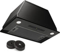 Klarstein Dunstabzugshaube, Breite 52cm, Leise Einbau-Abzugshaube mit 439 m³/h Luftstrom, Umluft mit Filter, Abluft, LED-Beleuchtung, in Schwarz