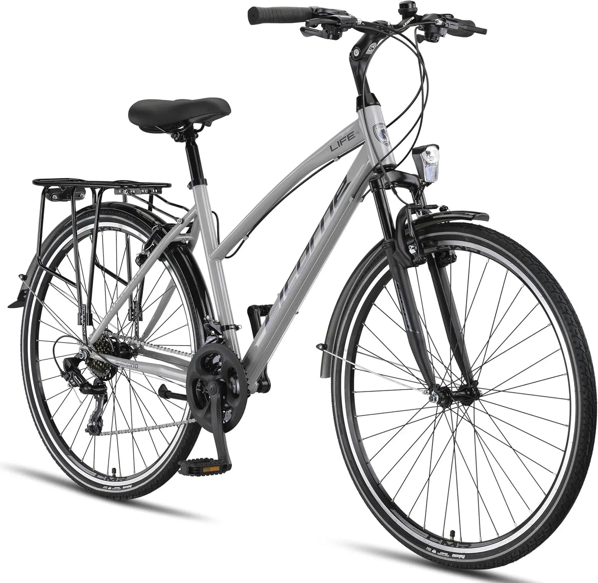 Fahrrad, Licorne Bike TrekkingBike in 28' für Herren Jungen Mädchen Damen 21 Gang Schaltung Citybike Männerfahrrad L-V-ATB