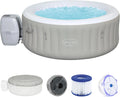 Bestway Whirlpool LAY-Z-SPA Tahiti Airjet, Maße 180 x 66 cm, 2-4 Personen, hellgrau, rund