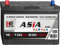 ASIA Japan Starterbatterien HR HiPower, 100Ah Pluspol Links