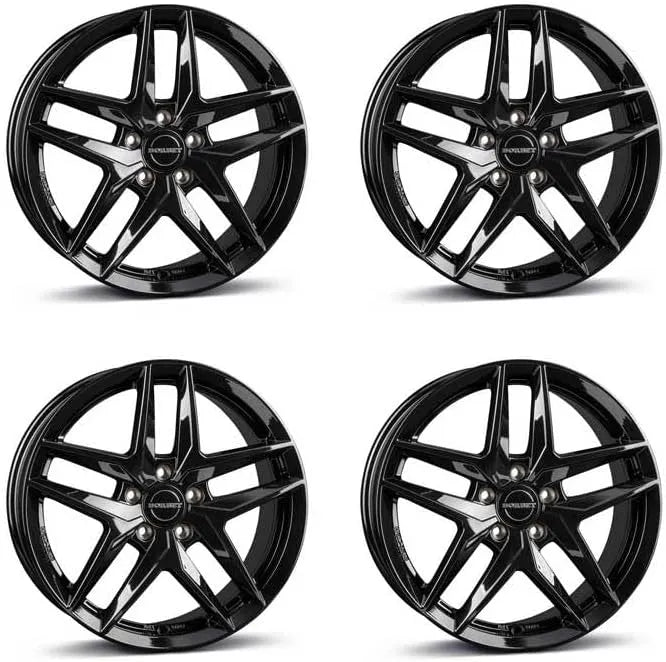 4x Borbet Felgen Z 7.5x18 5x112 black glossy kompatibel ET51, mit Mini Cabrio Clubman Cooper S Countryman One
