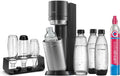 Modell DUO Comfort-Set mit Quick-Connect CO2-Zylinder SodaStream Wassersprudler, inklusive. 2x 1L Glasflasche, spülmaschinengeeignet, in Titan