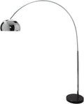 Modell LOUNGE DEAL 170-210cm Ausziehbare Bogenlampe, chrom, Marmorfuß, Stehlampe