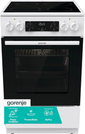 Gorenje Kochfeld GEC5C61WG, Fassungsvermögen 70 Liter, Pizza Funktion, AirFry, HomeMade Backofenform, FastPreheat, Weiß, 50cm Breite, FrozenBake