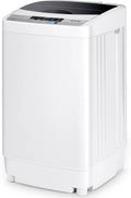 Costway Waschmaschine, Gewicht 4,5KG, Mini 310W, 50×50×85cm klein für Appartement, Toplader Waschvollautomat mit Pump, Schleuder, Display, Wohnmobil