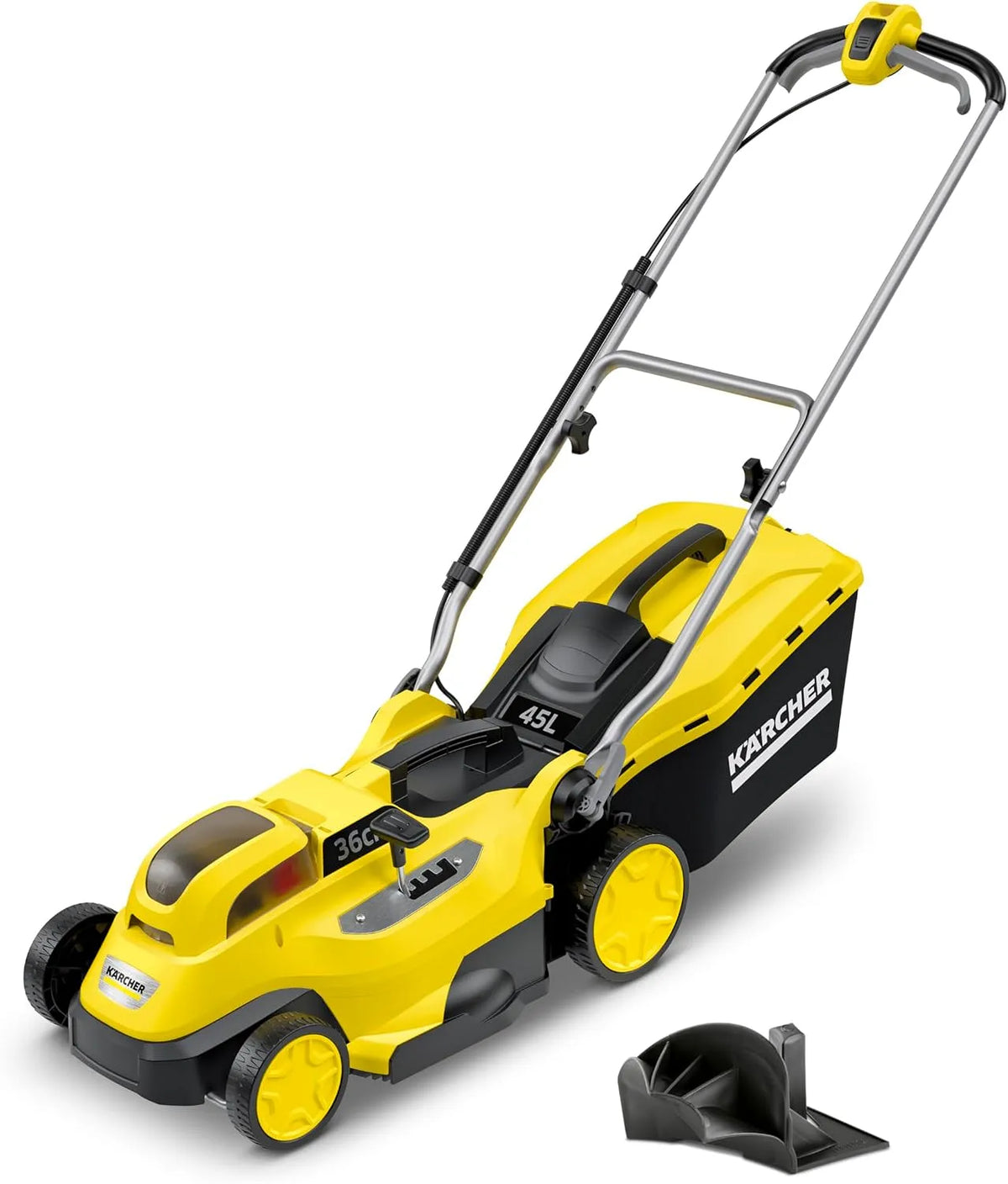 Kärcher Rasenmäher LMO 18, max. Flächenleistung: 250 qm, Schnittbreite: 33 cm, 4-fach höhenverstellbar, Mulchkeil, 36 Battery Akku, Akku: 18 V, 5,0 Ah