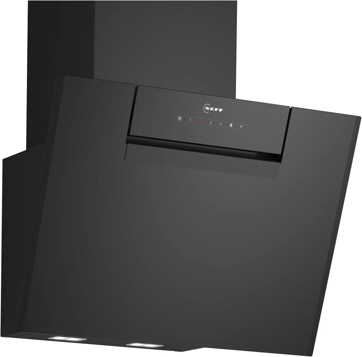 Neff Dunstabzugshaube D65IFN1S0, 60cm breit, Efficient Drive, Kochfeldbasierte Haubensteuerung, in Schwarz, N 50, Smarte Wandesse zur Wandmontage