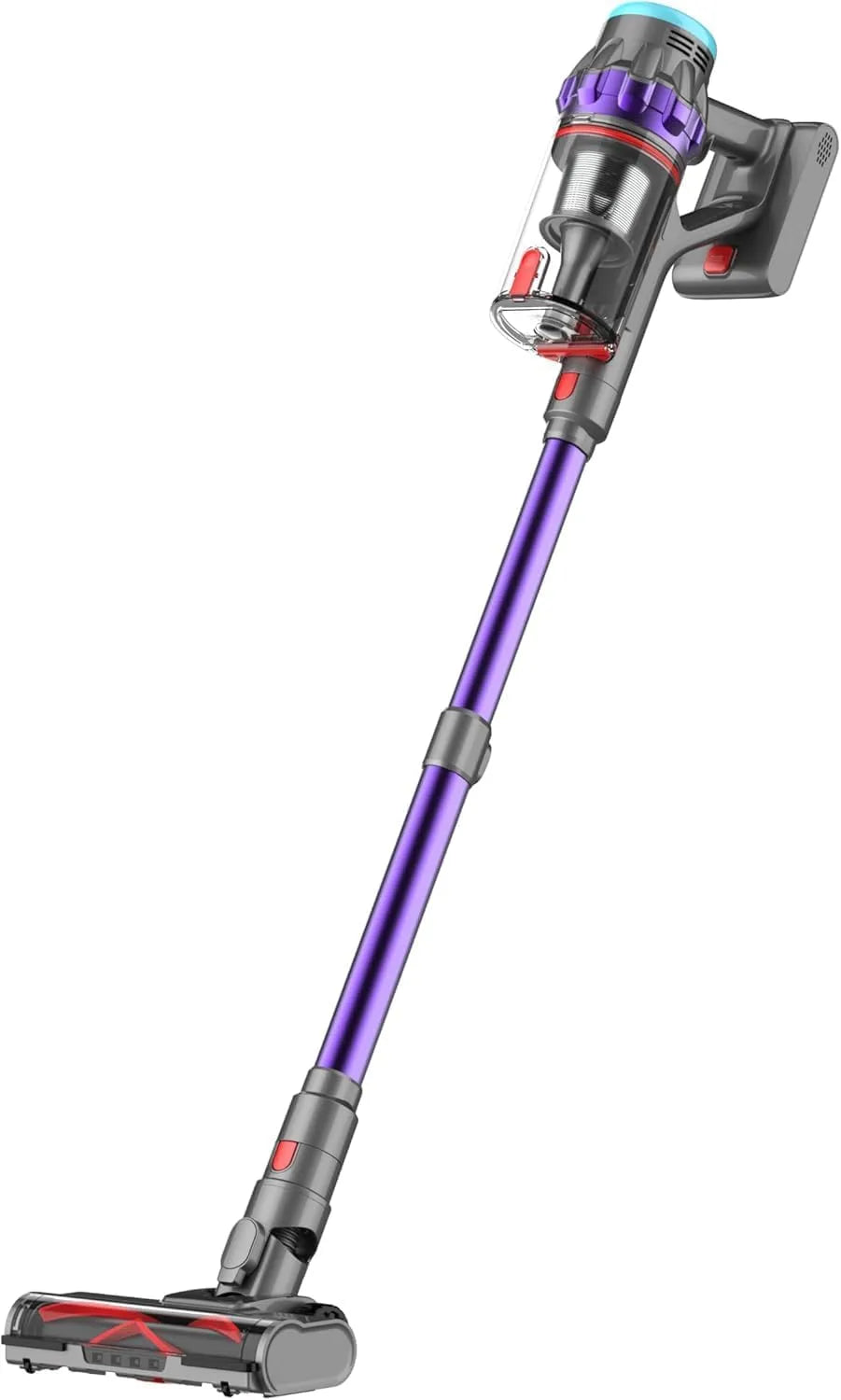 Staubsauger G10 Lubluelu Akku, Leistung 550W, Modell 50000Pa, leichte & Flexible Bauweise, Teppiche, Auto, 50Min Kabellos mit Display, Hartböden