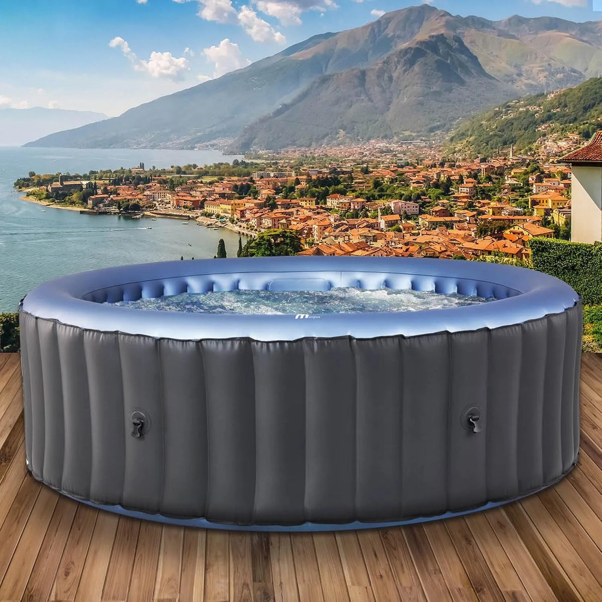 Whirlpool 180-224cm, BRAST aufblasbar MSpa Bergen für 4-8 Personen, viele Größen Ø180-224cm, bis zu 144 Massagedüsen, In- Outdoor