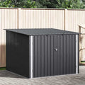 Gartenhaus, Fahrradschuppen 3 Stück Anthrazit 215 x 206 x 157 cm Metall Aufbewahrung Lagerbox Robust Wetterfest Sicher