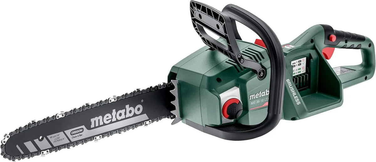 Metabo Akku-Kettensäge MS 36 BL 40 601613850, Fassungsvermögen 18 LTX, Spannung 18 V, Säge mit kraftvollem Brushless-Motor, Ohne Akku und Ladegerät