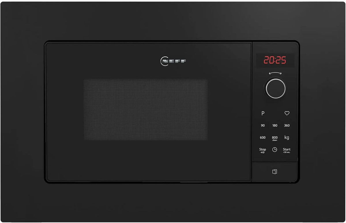 Neff Mikrowelle HLAWG26S3, N 50, Einbau ohne Grill, Einfache Bedienung durch Drehknebel und LED-Display Plus, Automatikprogramme, in Schwarz