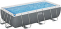 Bestway Pool, Steel Pro MAX Solo ohne Zubehör 404 x 201 x 100 cm, eckig, Farbe Grau