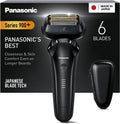 Panasonic Modell ES-LS6A-K803 Multi-Flex-22D-Kopf, kabelloser -Rasierer, Nass- und Trockenrasierer mit 6 Klingen für Männer, Mattschwarz