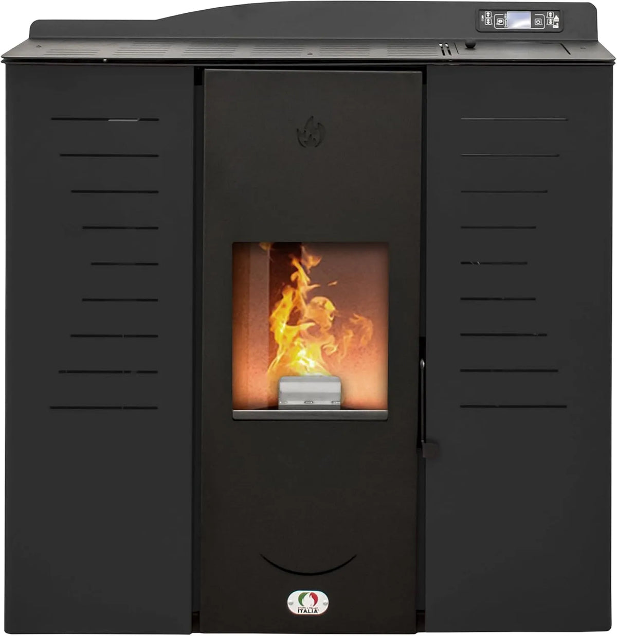 PELLET ITALIA Italia STUFE A, Hydro-Pelletöfen für Heizung und Warmwasser Effizienz 90% Heizt 180m² Slim-Design