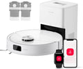 Roborock Saugroboter Q10, 10.000 Pa HyperForce Saugkraft, Auto Lifting Mopping, Teppiche, Weiß, S5+ Set mit Wischfunktion, Dual Anti-Tangle System