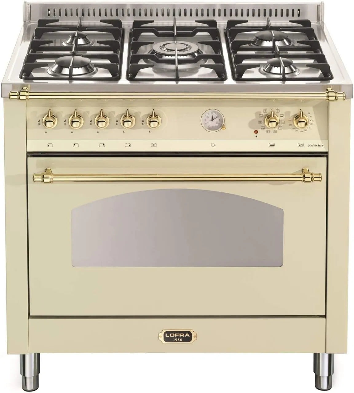 Modell RBIG96MFTE RBIG96MFTE RBIG96MFTE/CI, CI Herd, Edelstahl, Öfen und Herde, vorne, Lofra RBIG96MFTE, Beige, Gas, drehbar