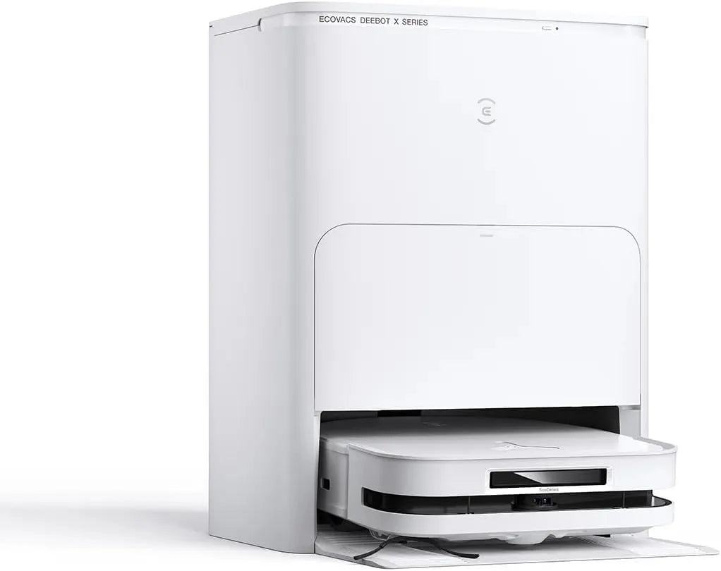 Ecovacs Saugroboter, DEEBOT X5 Omni mit Wischfunktion, 12,800Pa, 70℃ heißes Wasser Mop Waschen, ZeroTangle Technologie, TruEdge Edge Mopping