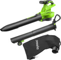 Greenworks Laubsauger GD40BVII, Laubbläser mit bürstenlosem Motor, Spannung 40V Akku, 14.17m³/min, 370 km/h, 3 Jahre, Grey, Black