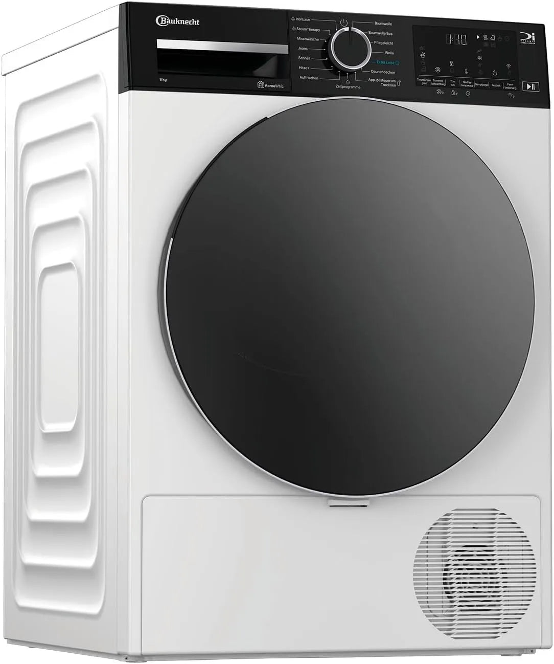 Bauknecht Wärmepumpentrockner, Gewicht 8 kg, IronEase, A-Noise, Precision Dry, HomeWhiz App, Weiß, BD 8A WB, Sport-Programm