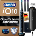 Braun Oral-B iO Series 10 Elektrische Zahnbürste, inklusive. 3 Aufsteckbürsten, Electric Toothbrush, Lade-Reise-Etui, Designed by, iOSense