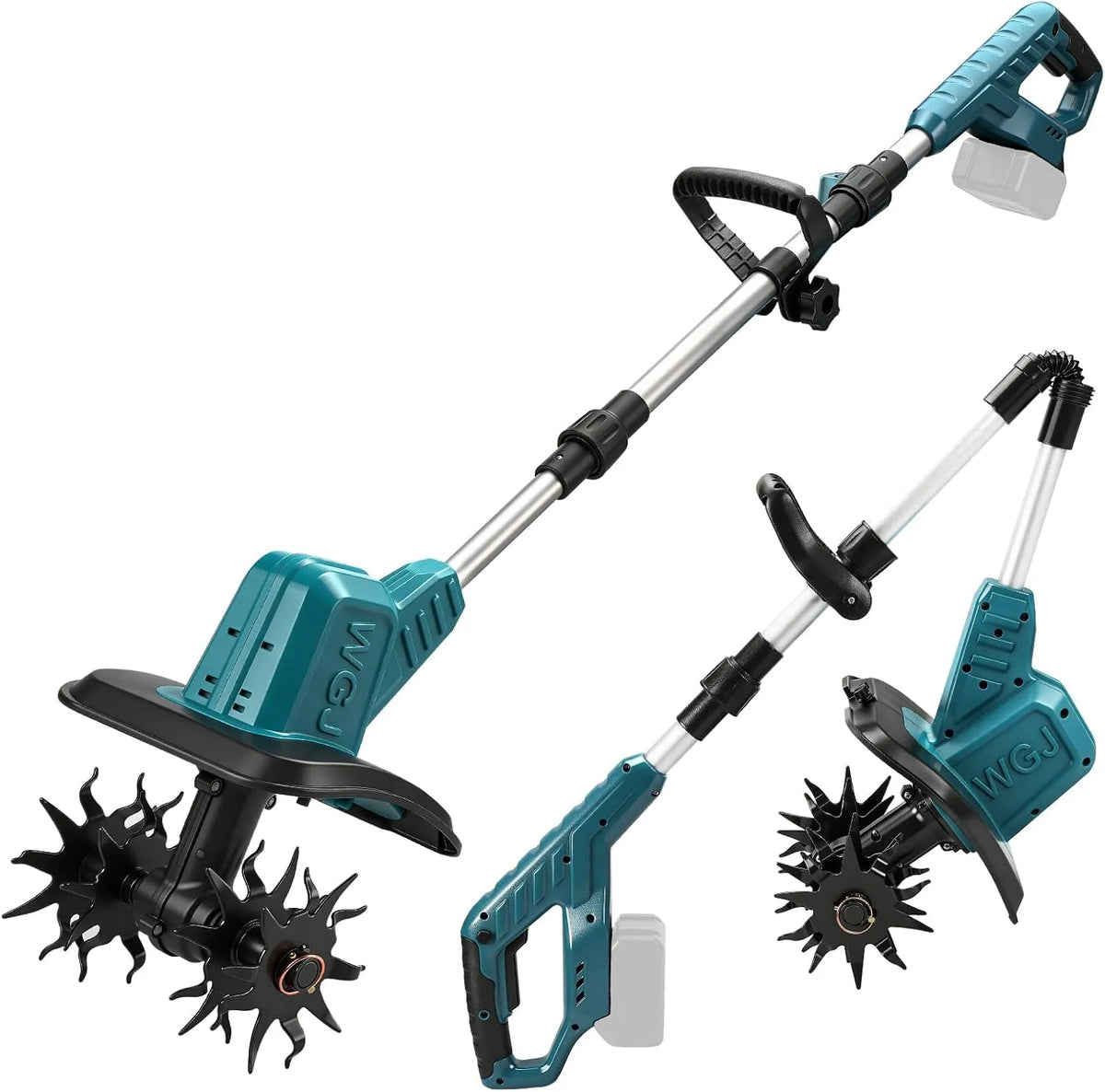Makita Motorhacke, Ohne Akku, Akku für 18V Akku, Leistung 400W Elektrische Gartenfräse mit 20cm Arbeitsbreite,15cm Arbeitstiefe, Bodenbearbeitung