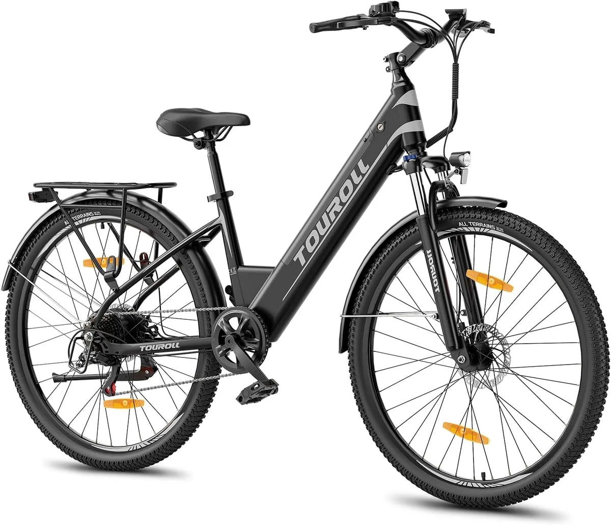 E-Bike ST 27 7-Gang-Getriebe, Touroll J1,5' E Bike, Leistung 250W Motor, E-Fahrrad mit, Modell 100km, Pedelec Citybike EBike für Erwachsene