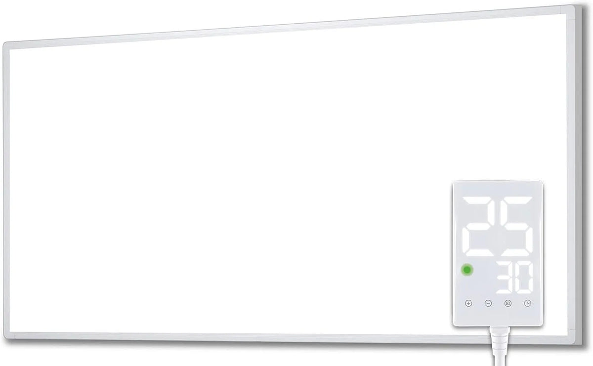 Modell HF-HP100-3 Heidenfeld Infrarotheizung, 10 JAHRE, 1000 Watt, Bis 25 m², Infrarot Heizkörper, Elektroheizung mit Thermostat, Überhitzungsschutz