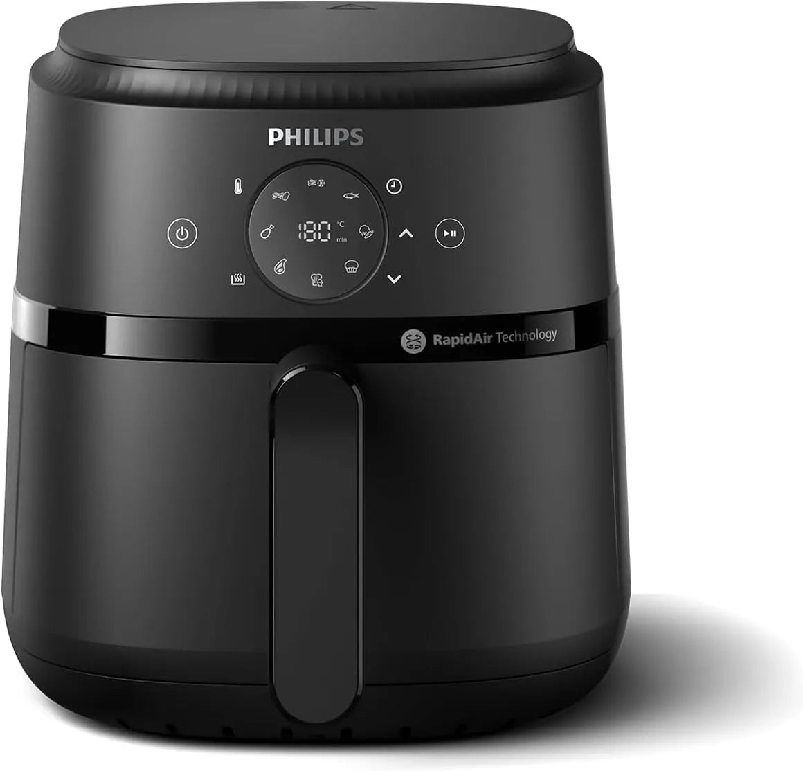 Philips Heißluftfritteuse NA229/00, Fassungsvermögen 4,2L, 9 voreingestellte Funktionen, 1500W Leistung, in Schwarz, Airfryer 2000 Series
