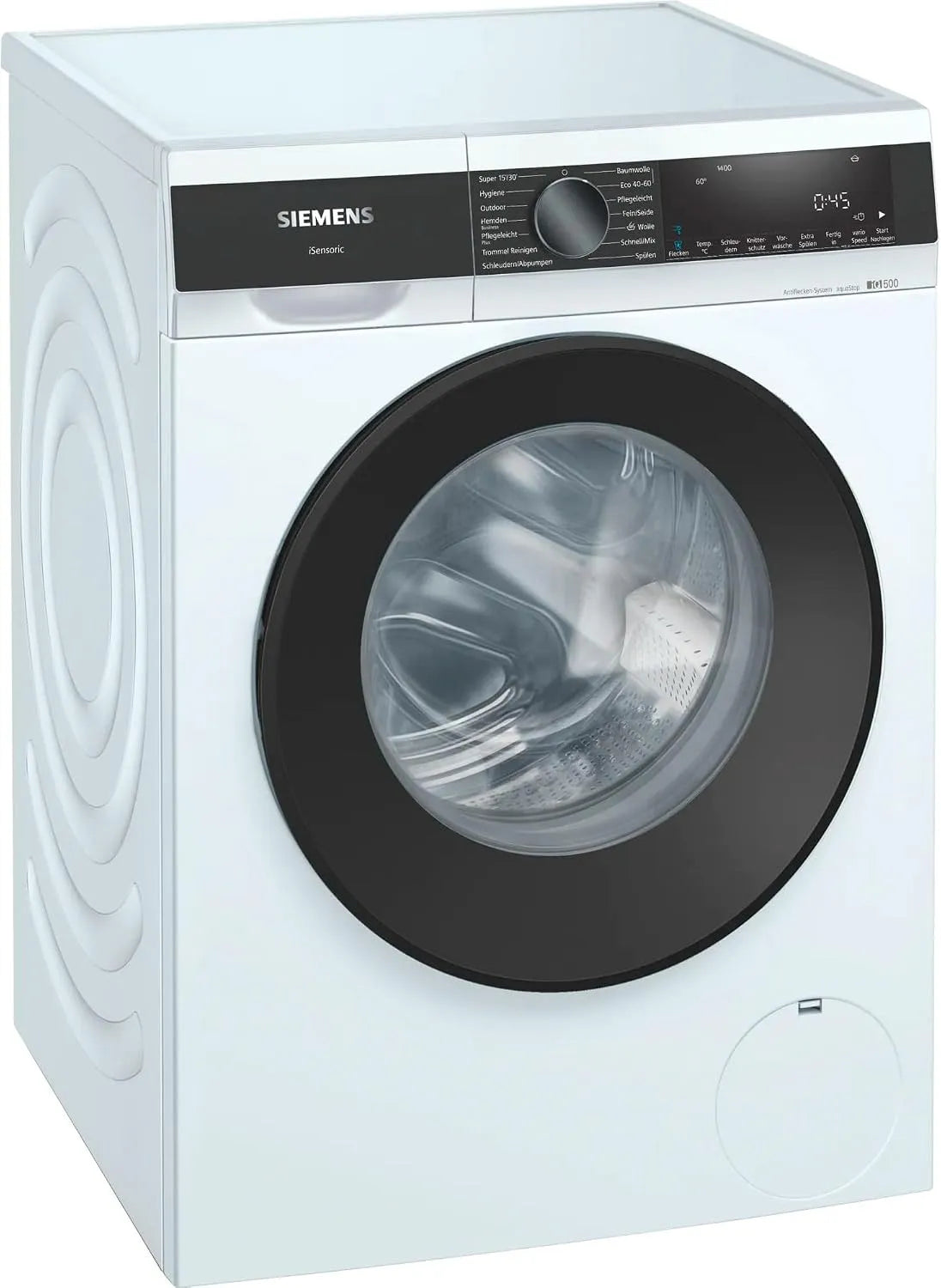 Siemens Waschmaschine WG44G2040 iQ500 1400, Gewicht 9 kg, Antiflecken-System entfernt 4 Fleckenarten, speedPack L Beschleunigen Sie Ihre Programme