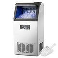 Eismaschine, Wilprep Kommerzielle Eiswürfelmaschine 73kg, 73kg/24H, 24H mit LCD-Bildschirm aus Edelstahl für Büro, Gewicht 73kg, Bar, Restaurant, Café