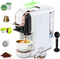 Kaffeemaschine, Gecheer Kapselkaffeemaschine, LED Anzeige, für heiße und kaltes Kaffee, 5-in-1 mit 19 Bar Druck, Espresso Maschine, Espresso Powder
