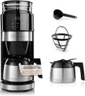 Kaffeemaschine Barista, mit digitalem Touch-Display 800W in Schwarz mit Mahlwerk + Isolierkanne