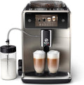 Saeco Kaffeevollautomat SM8782/30, Intuitives 5'-Touchdisplay, Xelsis Deluxe, Keramikmahlwerk, 22 Kaffeespezialitäten, 8 Benutzerprofile, ‎Metall