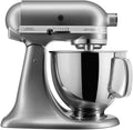 KitchenAid Küchenmaschine, Teigknetmaschine mit 5 Zubehör, Artisan, Kontur silber, Fassungsvermögen 4.8 L, 2 Schüsseln aus Edelstahl