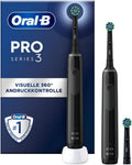 3 Elektrische Zahnbürste 3900 Oral-B Pro, drei Putzmodi und visueller 360° Andruckkontrolle für Zahnpflege, Electric Toothbrush, Doppelpack, Frau