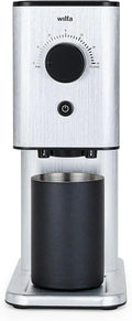 Kaffeemühle Wilfa ZENSE ALUX, 40mm Edelstahl-Flachmahlwerk, luftdicht verschlossener Bohnenbehälter, silber, 30 Mahlgrade, Antistatik