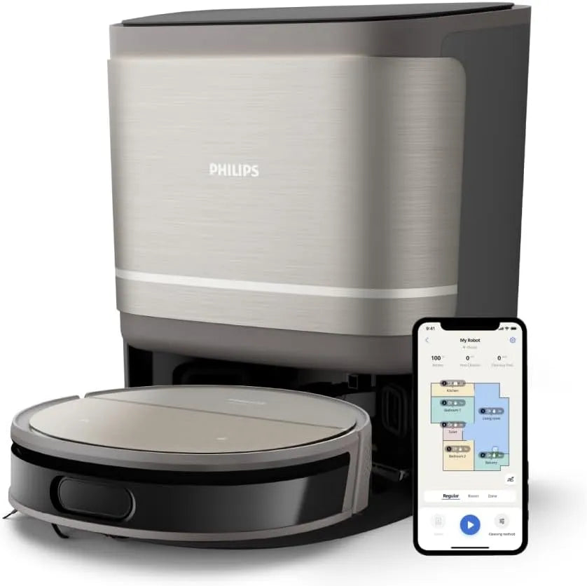 Philips Modell XU9100/10, Series Saug- und Wischroboter 9000 8000 6300, 6300 mAh, Fassungsvermögen 300ml Staub- und 260ml Wasserbehälter