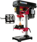 Arebos Tischbohrmaschine, 5 Geschwindigkeitsstufen, Leistung 500 W, inklusive. 13 mm Zahnkranzbohrfutter und Schraubstock, Säulenbohrmaschine