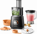 Philips Küchenmaschine HR7510/10, Leistung 800W Motor, 29 Funktionen, 2-in-1 Scheibe, Fassungsvermögen 1,5L Schüssel, Viva Collection Kompakte