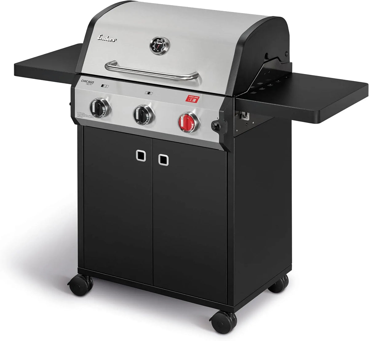 Gasgrill 89346 Enders, Chicago Next 3 R Turbo, Leistung 10,6 kW Switch Grid, 3-Edelstahlbrenner, 2 abklappbare Seitenablagen, 800° Grad Turbo Zone