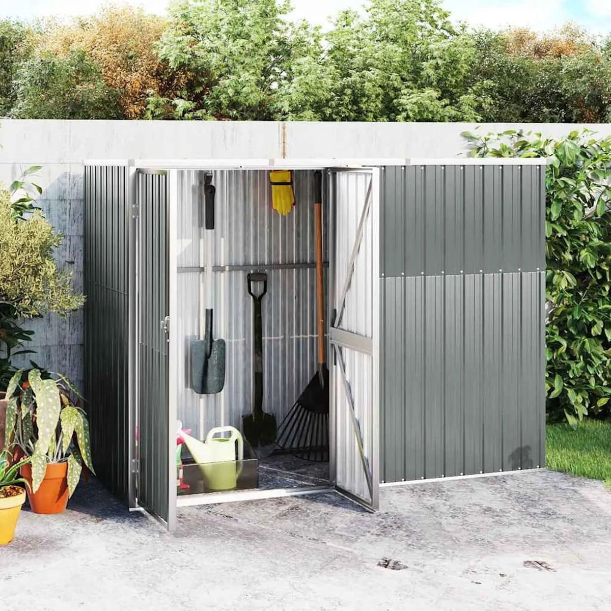Geräteschuppen, Metall Gerätehaus Gartenhaus Gartenschuppen Lagerschuppen Gartenschrank Metall-Schrank