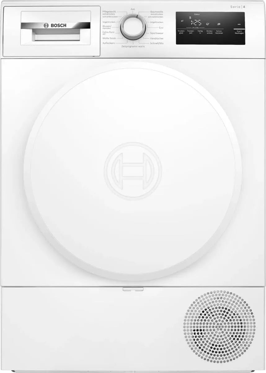 Bosch Wärmepumpentrockner WTH83V04 Quick-40-Trocknen, Gewicht 8 kg, AutoDry, Sensitive-Drying-System, LED-Display, Zeitvorwahl, Serie 4, 63 dB