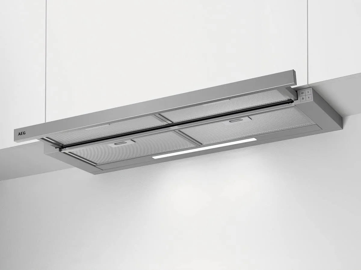 AEG Modell DPB3940M, Flachschirmhaube 90 cm Farbe Grau
