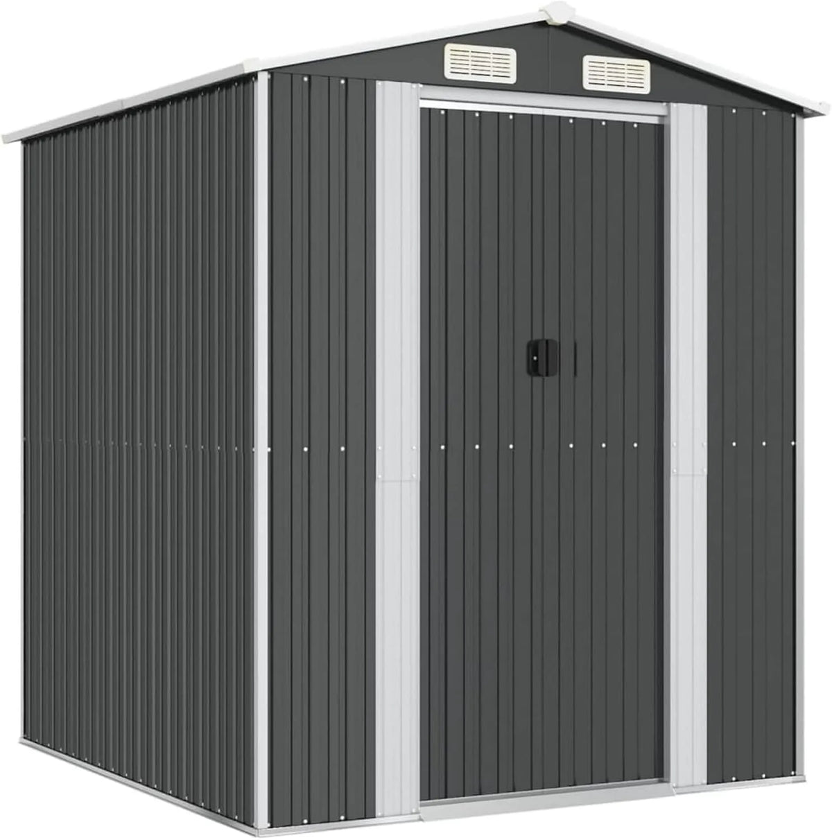 Geräteschuppen, L x B x H, Verzinkter Stahl Anthrazit, Gerätehaus Gartengeräte Gartenhauses Gartenschuppen Gartenhaus Schuppen Gerätehäuser