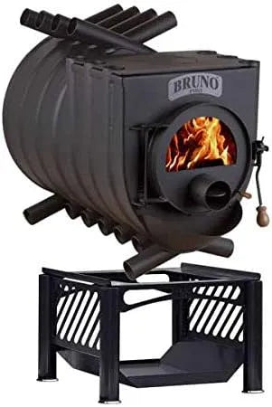 Pyro V mit Herdplatte Werkstattofen Bruno, Zulassung für Deutschland und Schweiz, Untergestell Compakt, Leistung 25 kW Warmluftofen, BimSchV