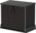 Gartenhaus, Maße 130 x 74 x 110 cm, Outdoor, Solide Konstruktion, Dunkelbraun, Duramax Cedargrain StoreAway 850L Kunststoff, Mülltonnenbox