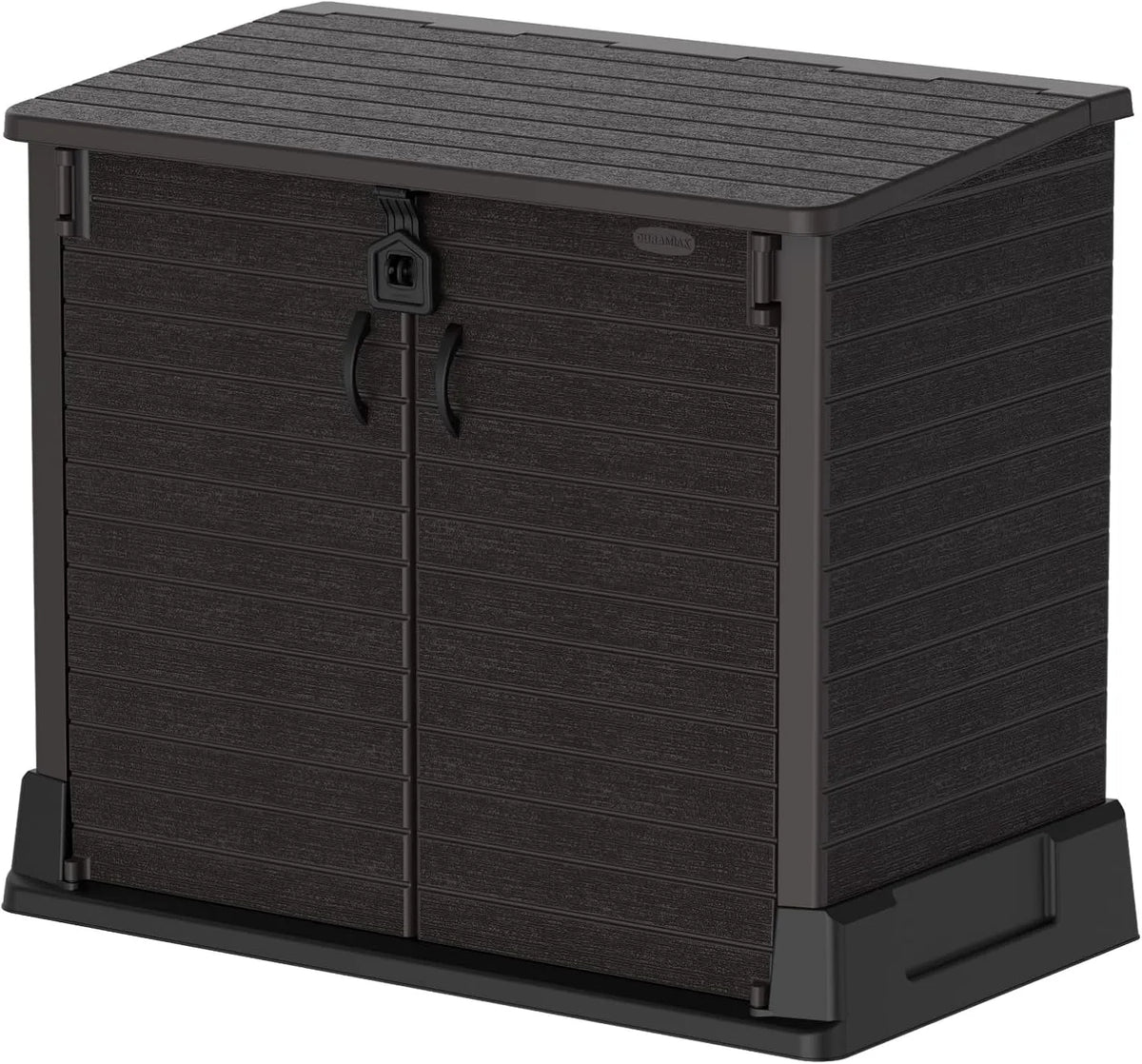 Gartenhaus, Maße 130 x 74 x 110 cm, Outdoor, Solide Konstruktion, Dunkelbraun, Duramax Cedargrain StoreAway 850L Kunststoff, Mülltonnenbox
